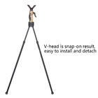 Aluminum Alloy Adjustable 1.2kg Shooting Tripods For Hunting And Target Practice