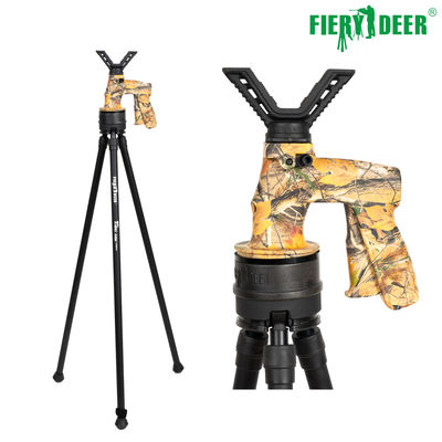 Aluminum Alloy Camouflage Shooting Stick 100cm Compact Folded Length Rotary Switch Leg Locks